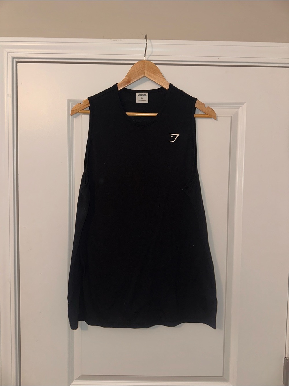 Gymshark Black Women's Muscle Tee with White Logo